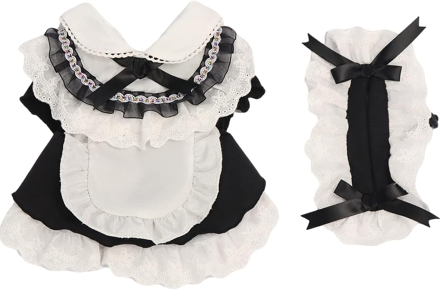 Pet Maid Outfit Adorable Lace Costume For Cats Dogs Rabbits