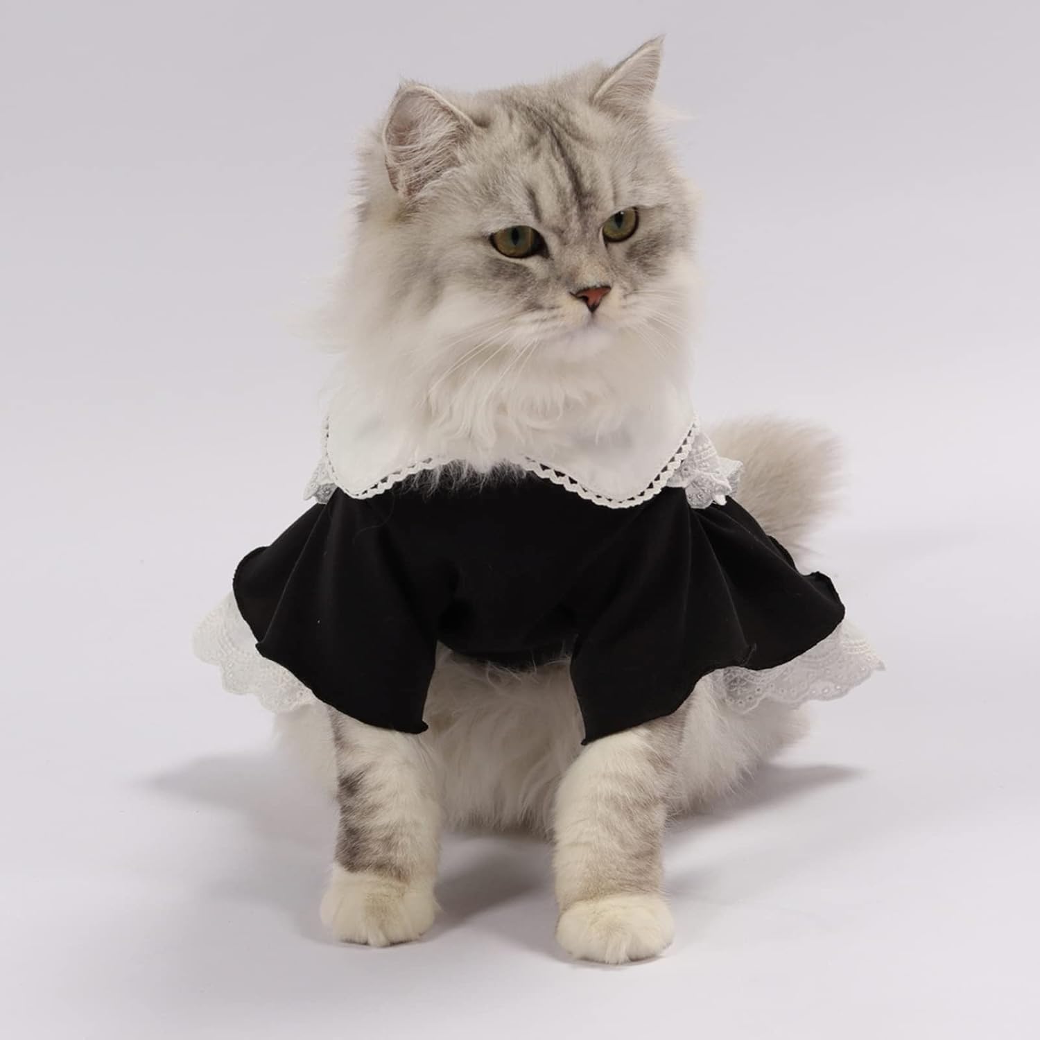 Pet Maid Outfit Adorable Lace Costume For Cats Dogs Rabbits