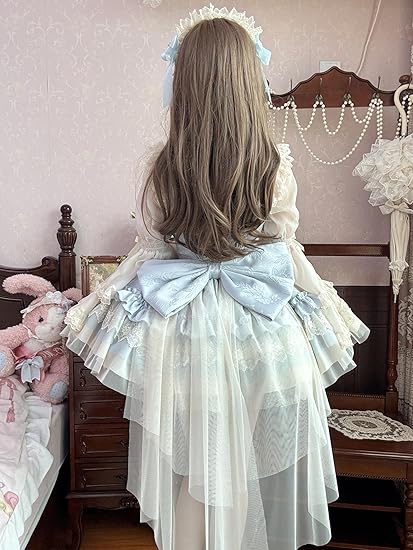 [Fairy Dream] Dulce Jsk de Ballet Lolita con Lazo de Encaje, Vestido Lolita sin Mangas de Múltiples Capas con Volantes
